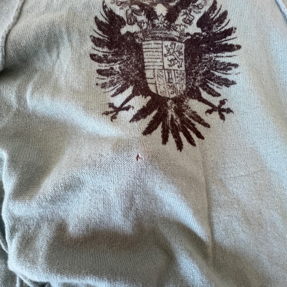 Gray Sweater With Eagle Emblem - image 5